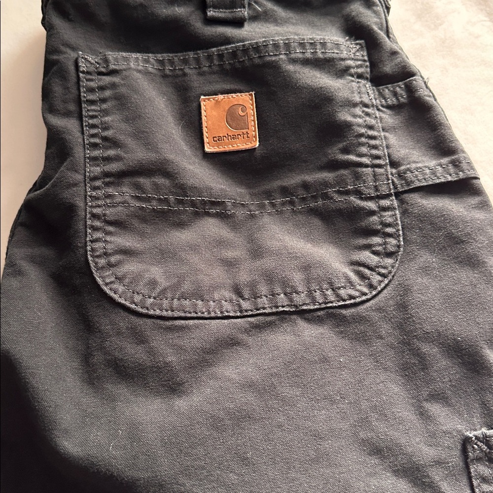 EUC Men’s Carhartt B151 Work Pants size 33x32 Black - Picture 4 of 6
